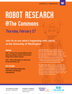 Robot Research @The Commons on Thursday, February 27