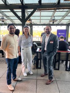 Alumni, faculty, staff and students gather at the Lab's 10 Year party.